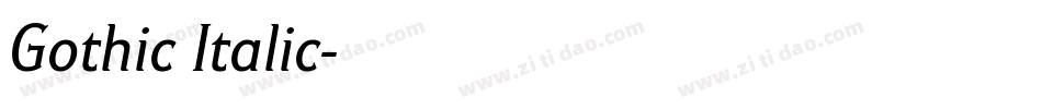 Gothic Italic字体转换